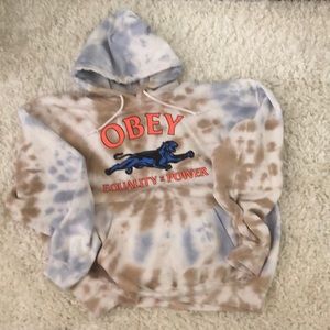 Obey Brand soft wash tie dye hoodie Brand New!